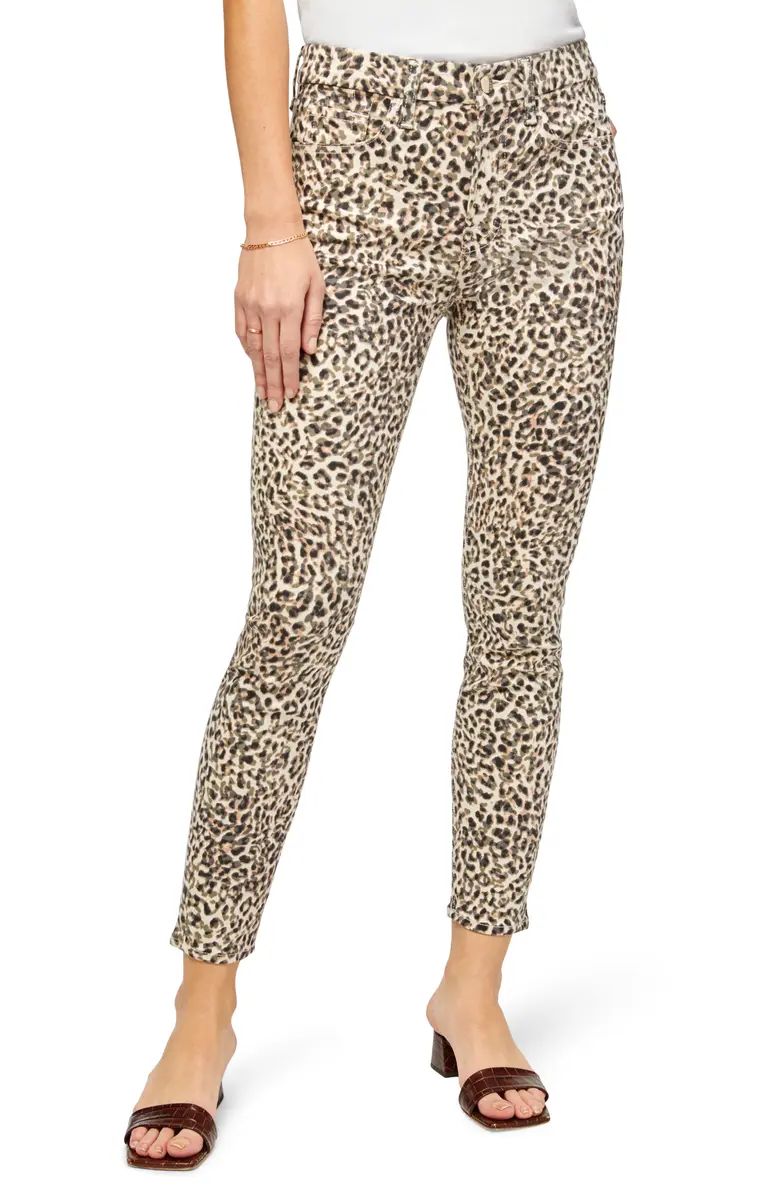 JEN7 Leopard Print Ankle Skinny Jeans | Nordstrom | Nordstrom