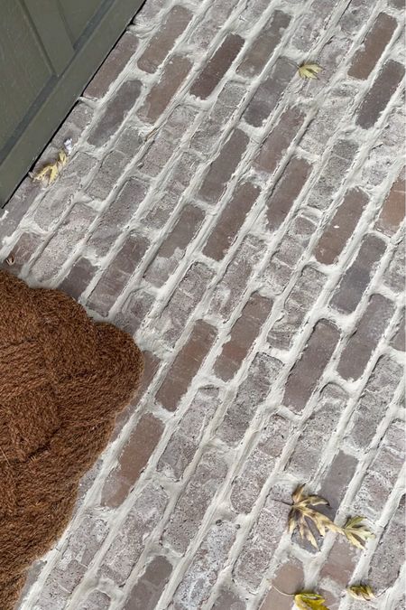 Our thin brick porch floor. We used brick sheets and corner bricks.

#LTKhome