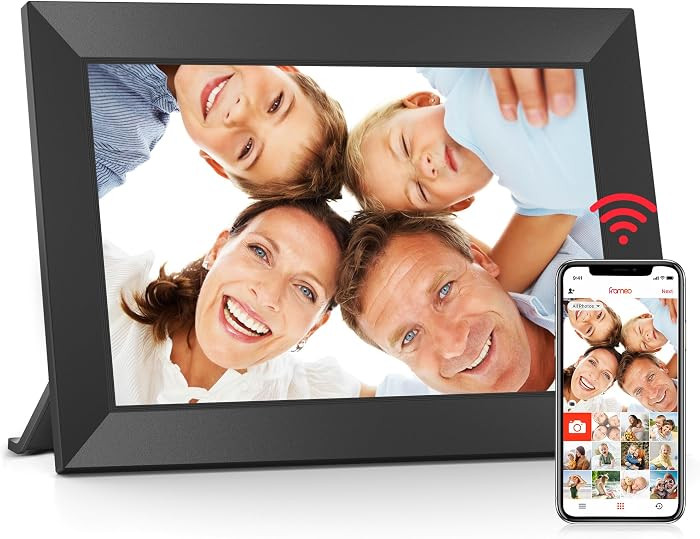 BIGASUO Digital Picture Frame, 10.1" Frameo Digital Frame WiFi with 32GB Memory, 1280x800 IPS Tou... | Amazon (US)