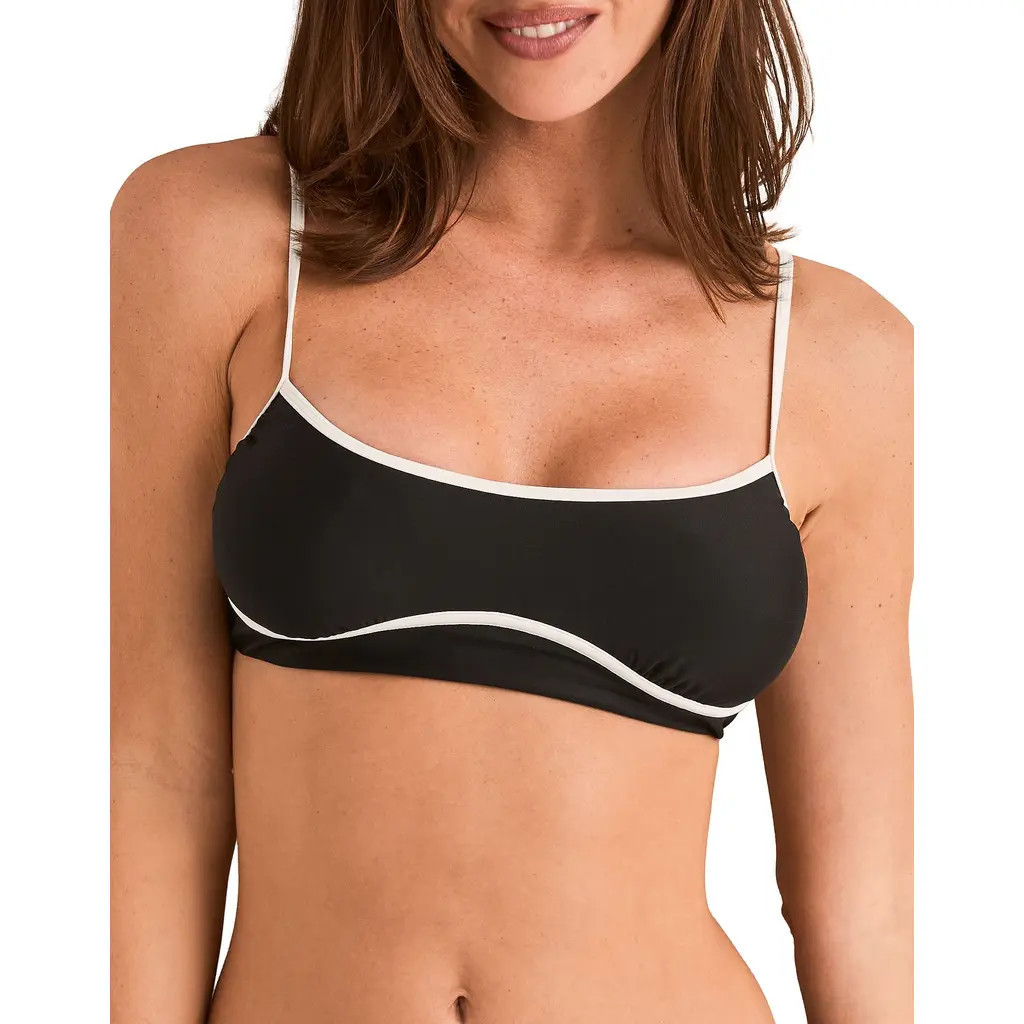 Adore Me River Swimwear Swimwear Top in Black at Nordstrom, Size Medium | Nordstrom