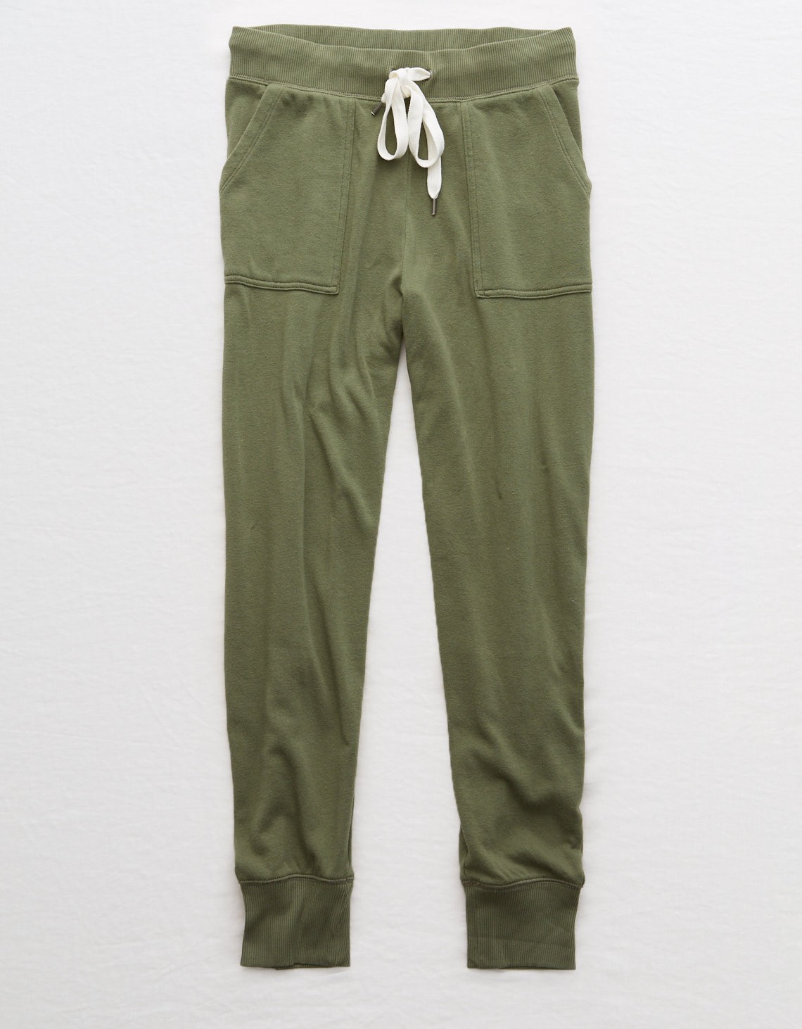 Aerie Plush Ribbed Cuff Jogger, Olive Fun | American Eagle Outfitters (US & CA)