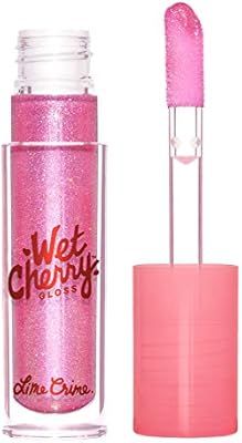 Lime Crime Wet Cherry Lip Gloss, Juicy Cherry - Iridescent Pink - High Shine, Non-Sticky Gloss - ... | Amazon (US)