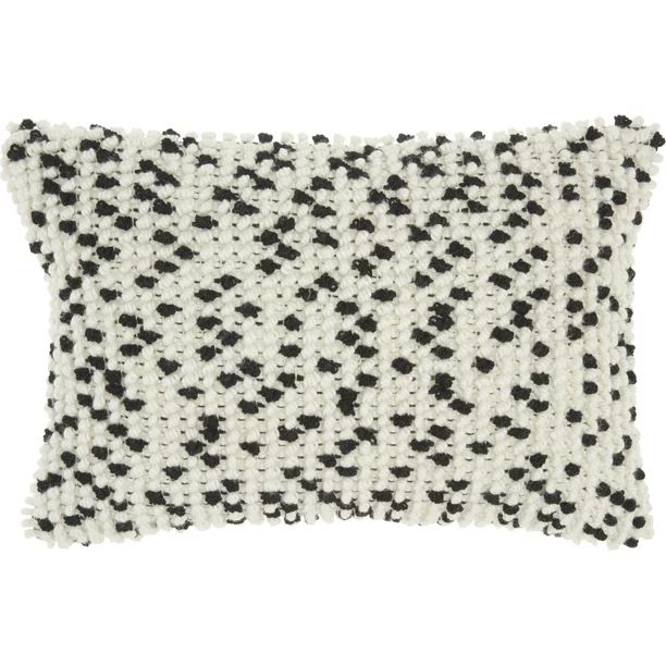 Nourison Outdoor Pillows Black Decorative Throw Pillow , 14"X20" - Walmart.com | Walmart (US)