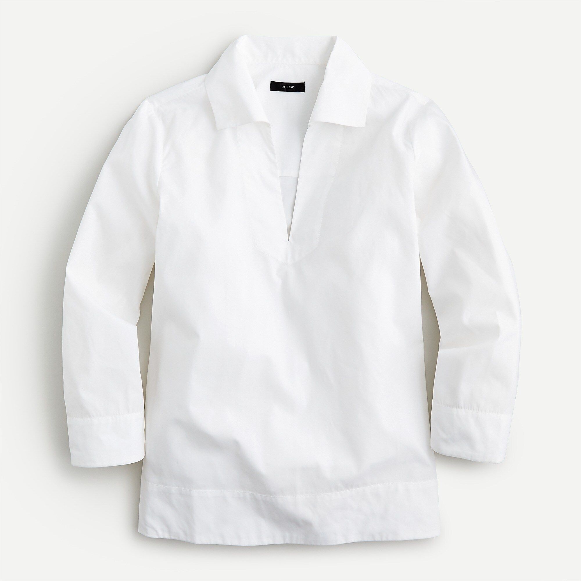 Collared cotton poplin popover | J.Crew US