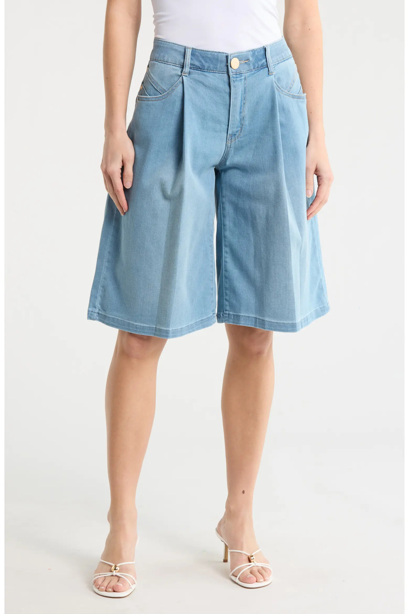 Pleated Front Relaxed Bermuda Shorts (Women) | Nordstromrack | Nordstrom Rack