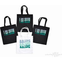 Retro I Do Crew Bachelorette Tote Bags. Bride Gifts For Bridesmaid Bags, Bachelorette Party Favors, Thepty-Tote | Etsy (US)