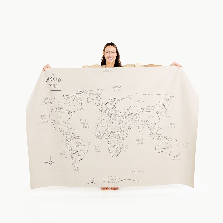 Gathre World Map Tapestry | West Elm (US)