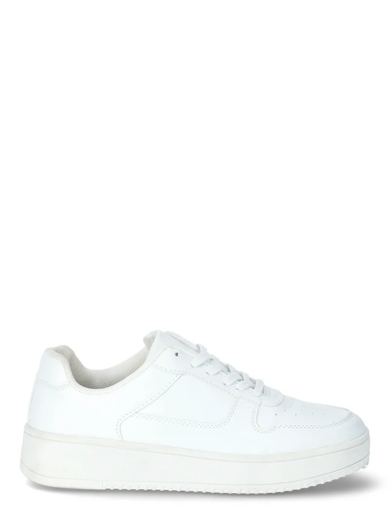 No Boundaries Women's Platform Casual Lace Up Sneakers, Wide Width Available | Walmart (US)