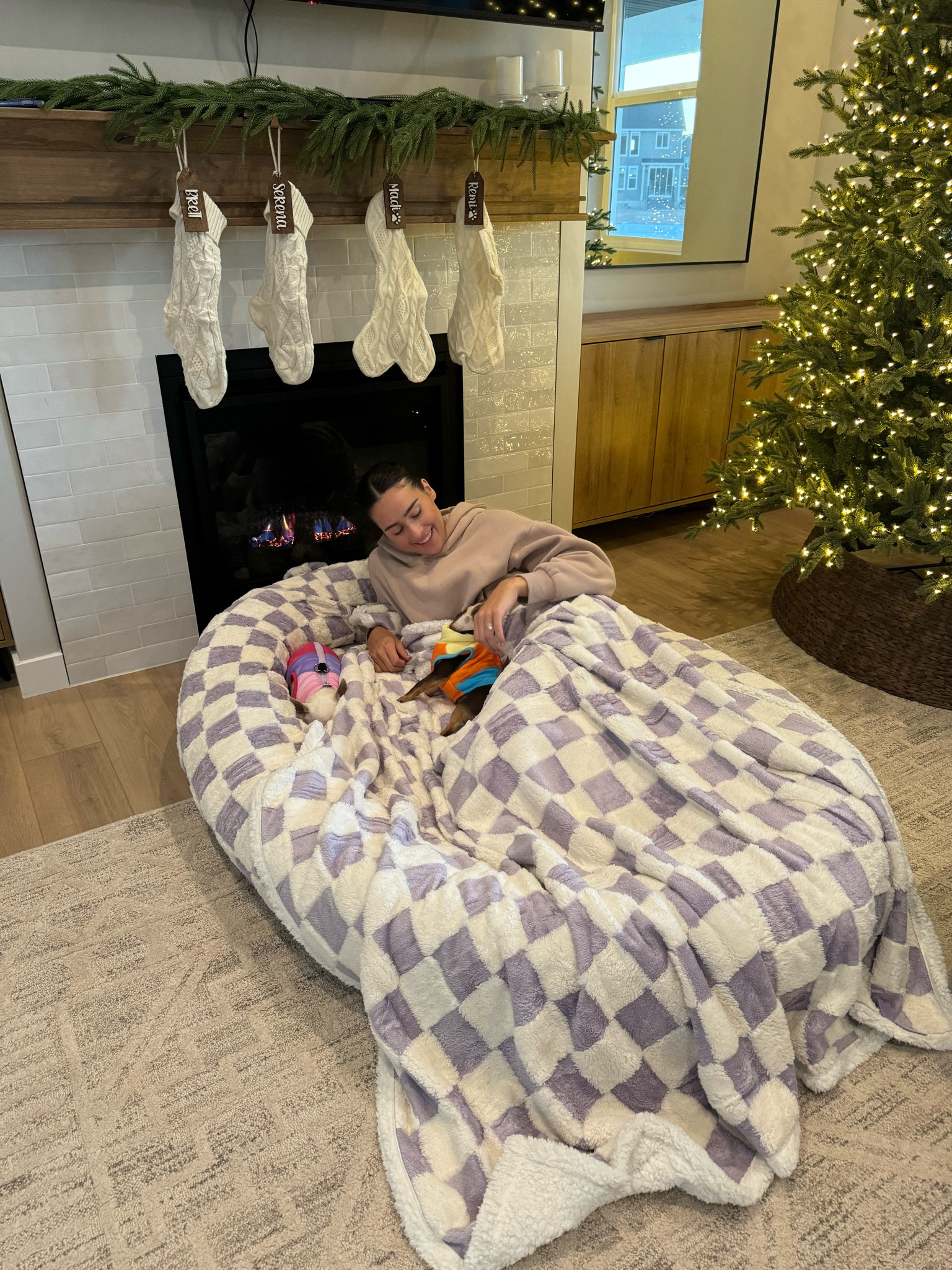 Obsessed with my human dog bed!! Code STADLER20 for 20% off