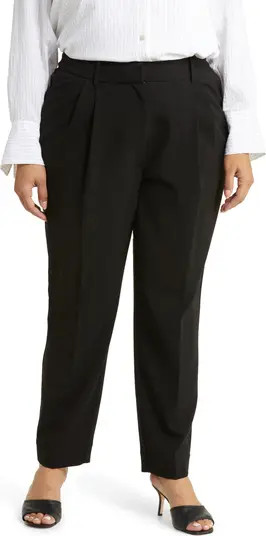 Pleated High Waist Straight Leg Trousers | Nordstrom