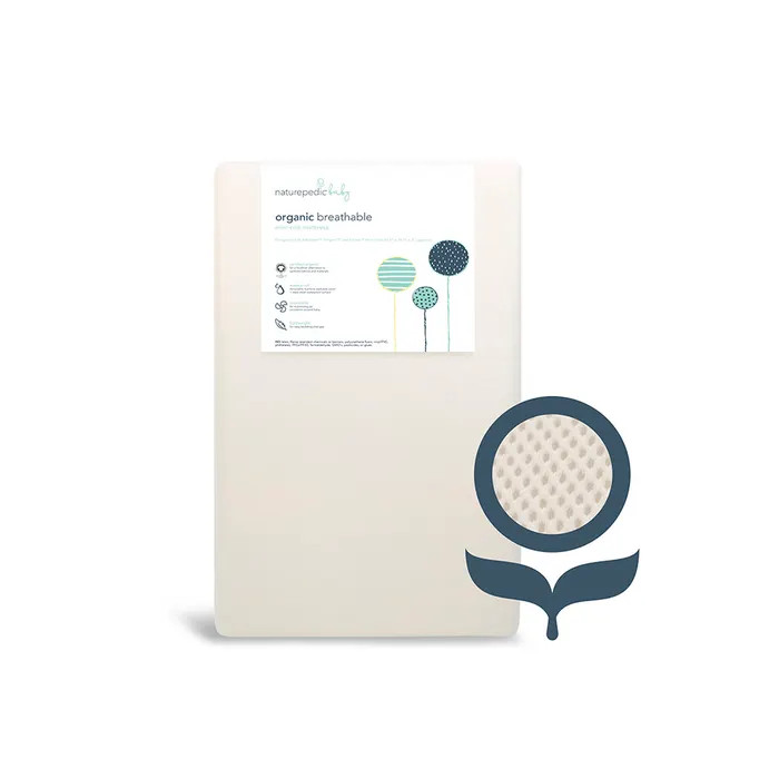 Breathable Organic Mini Crib Mattress | Naturepedic