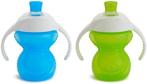 Munchkin Click Lock Bite Proof Trainer Cup, Blue/Green, 7 Ounce, 2 Count | Amazon (US)