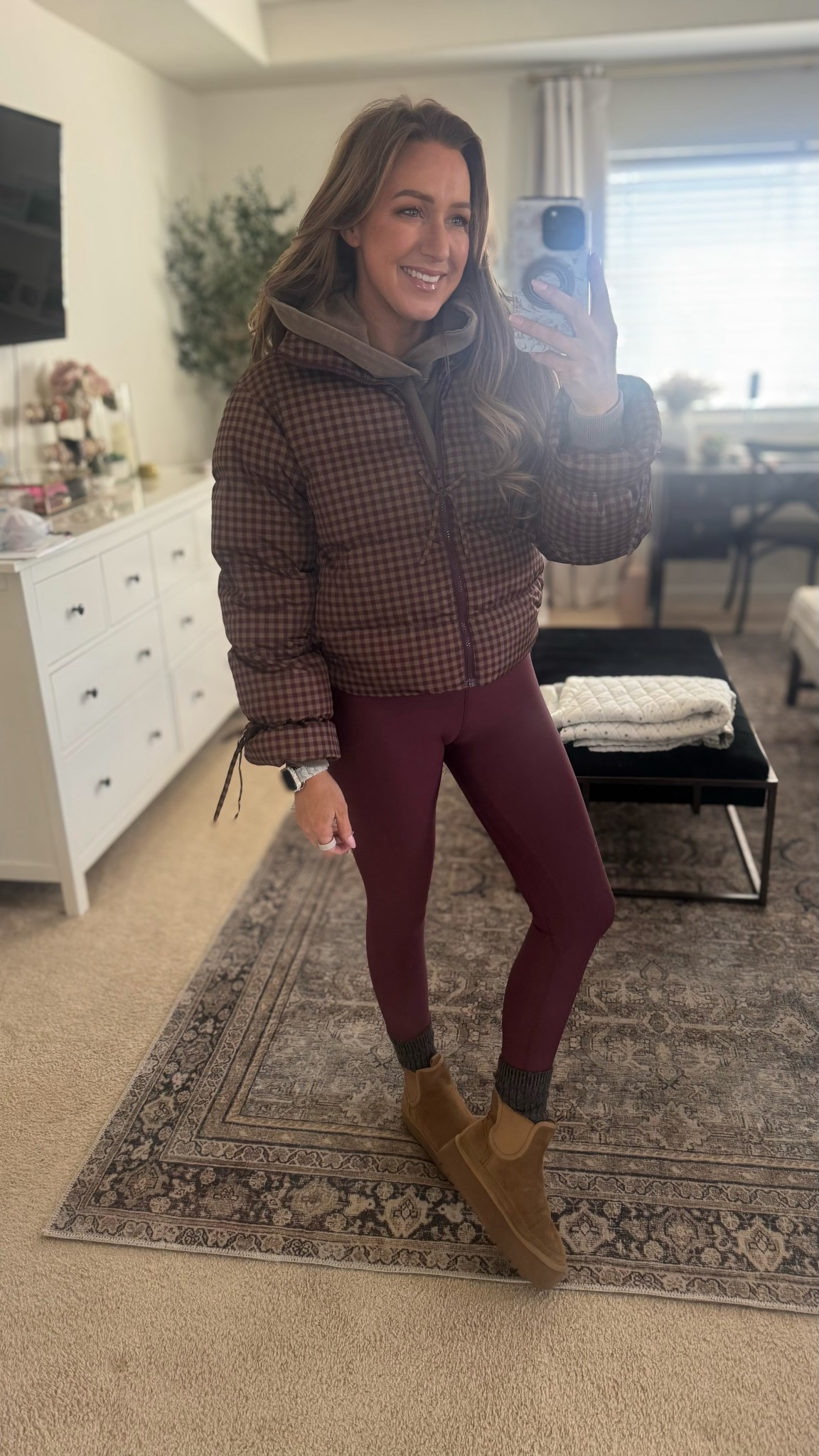 Adorable puffer jacket and fleece lined leggings

#LTKSeasonal #LTKOver40 #LTKActive