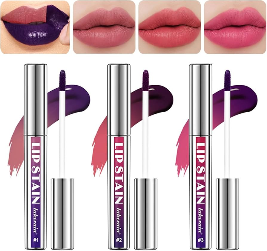 3Pcs Peel off Lip Liner Stain, Peel off Lip Liner Tattoo Matte Finish Lip Stain, Colors Change Li... | Amazon (US)