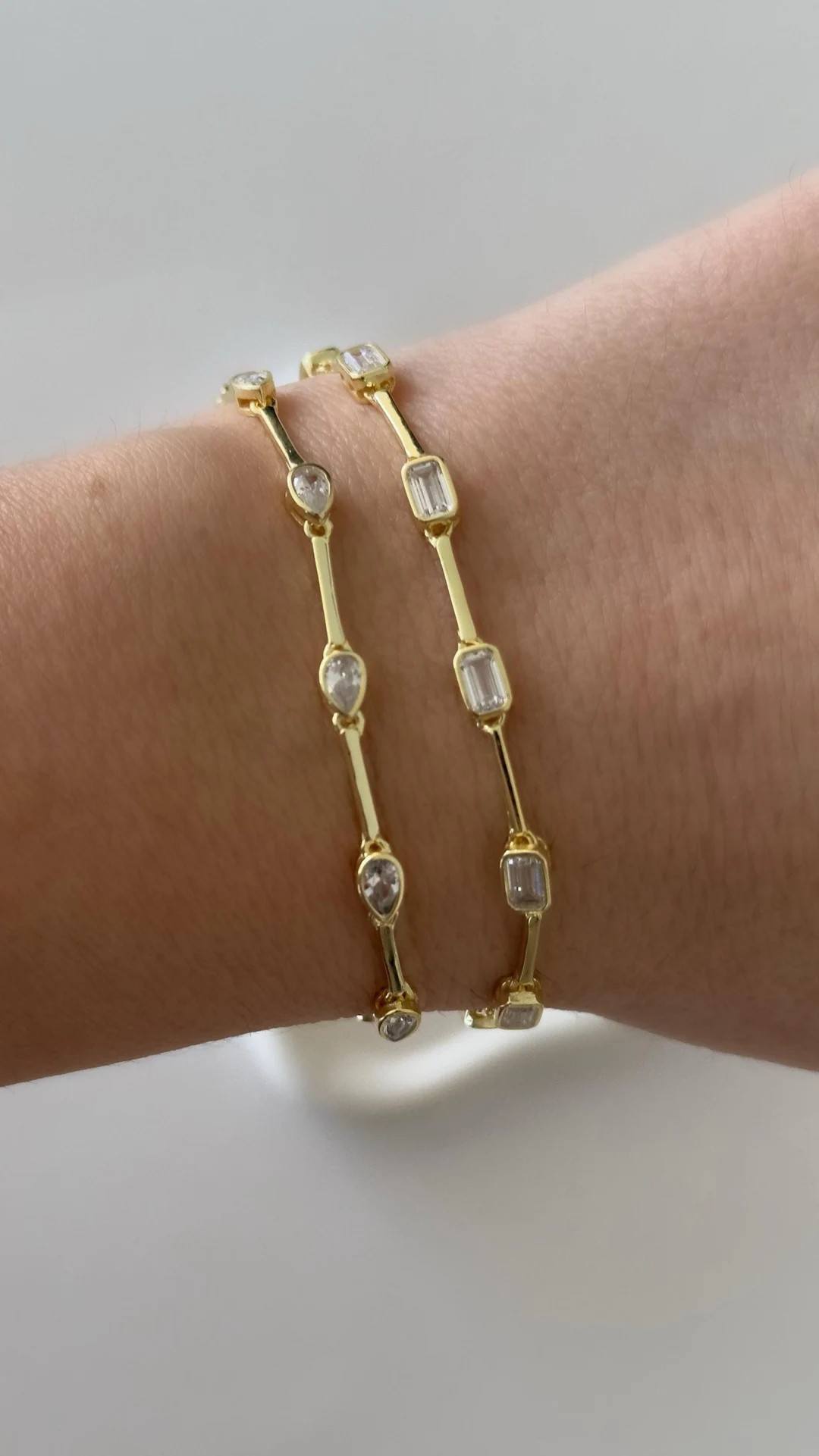 Diamond Bracelet 14k Gold Rose Silver, Gemstone Crystal Bracelet, 925 Sterling Silver Jewelry Wom... | Etsy (US)