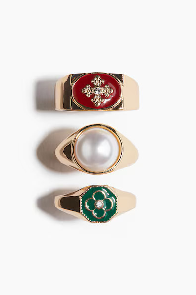 H & M - 3-pack Rings - Gold | H&M (US + CA)