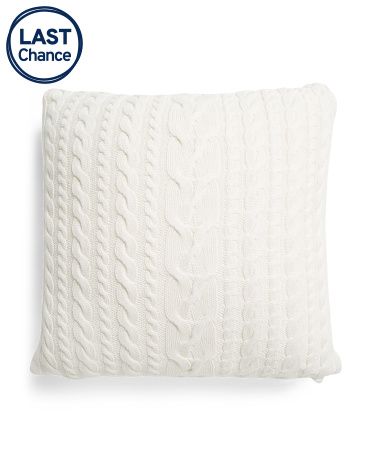 20x20 Chunky Knitted Pillow | Marshalls