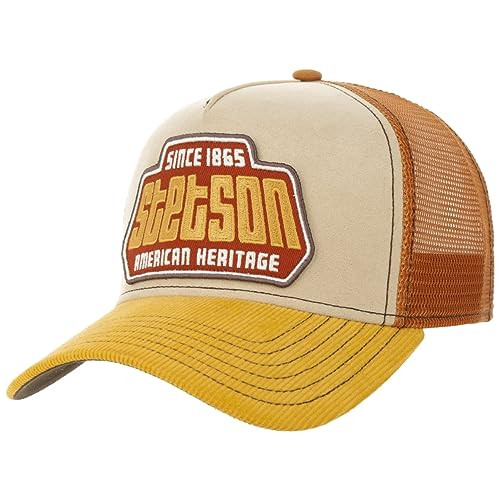 Stetson Brickstone Trucker Cap Small Men - mesh Baseball Snapback, with Peak, Peak Summer-Winter - One Size Beige-Rust | Amazon (UK)