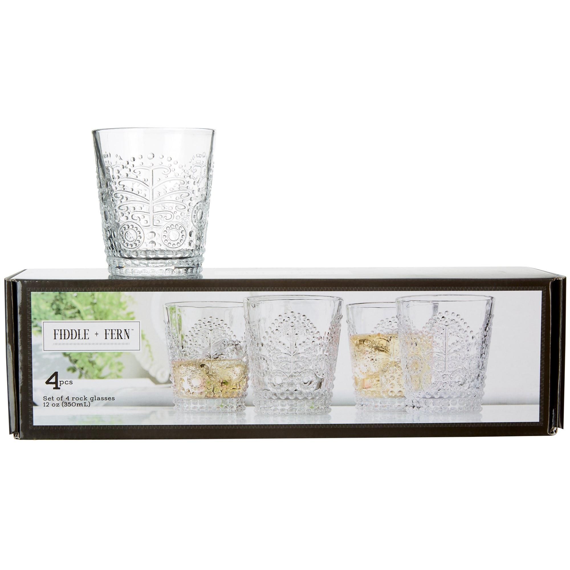 4 Pc Rock Drinking Glasses--4242596273800   | Burkes Outlet | bealls