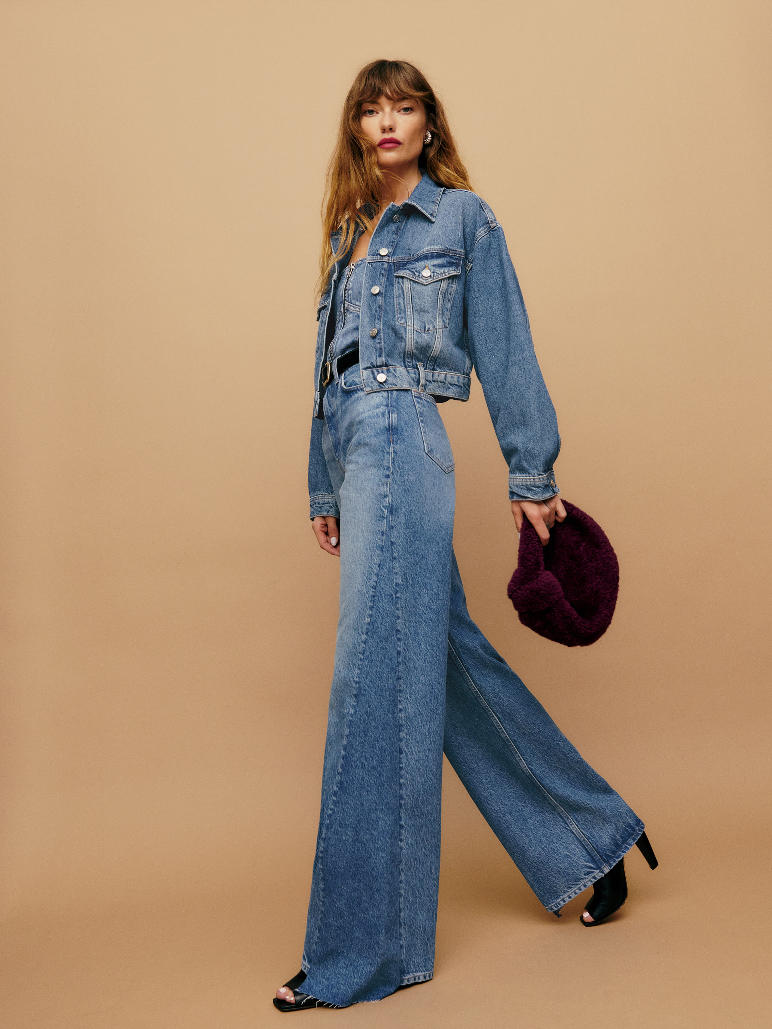 Cary High Rise Slouchy Wide Leg Jeans | Reformation (Global)