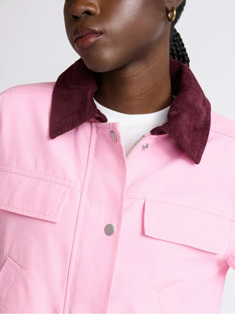 Scoop Limited Edition Women’s and Women’s Plus Cotton Oversized Cargo Barn Jacket, Midweight,... | Walmart (US)