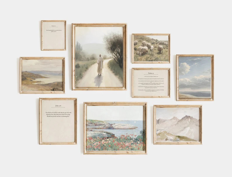 Christian Gallery Set of Nine / DIGITAL DOWNLOAD / Psalms 23 - Etsy | Etsy (US)