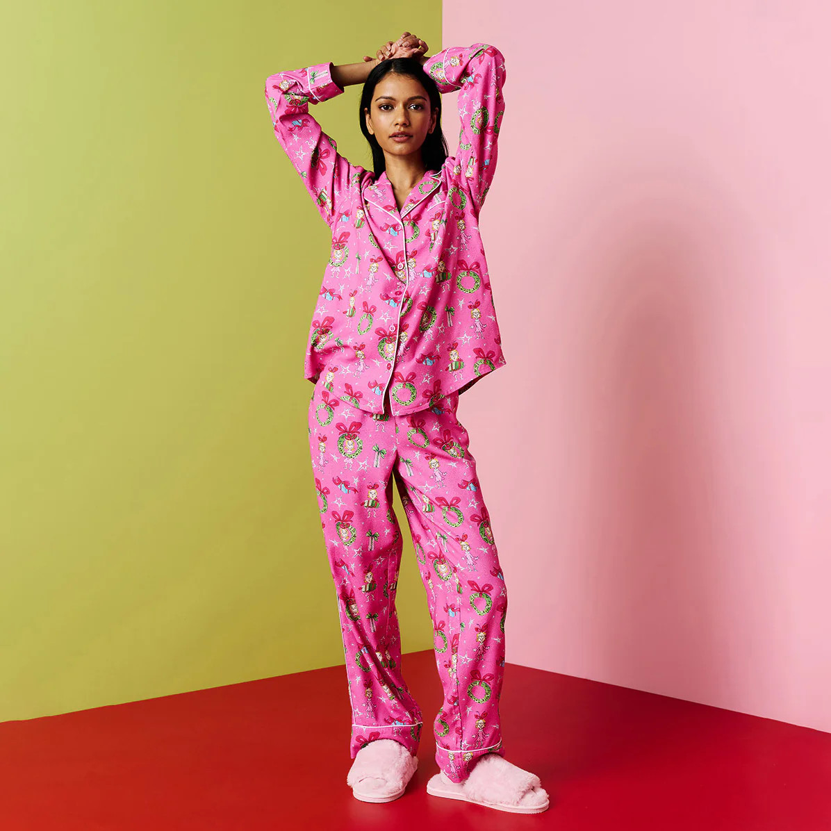 Pink Luxe Womens Pajamas | Dr. Seuss Cindy Lou Who | Posh Peanut