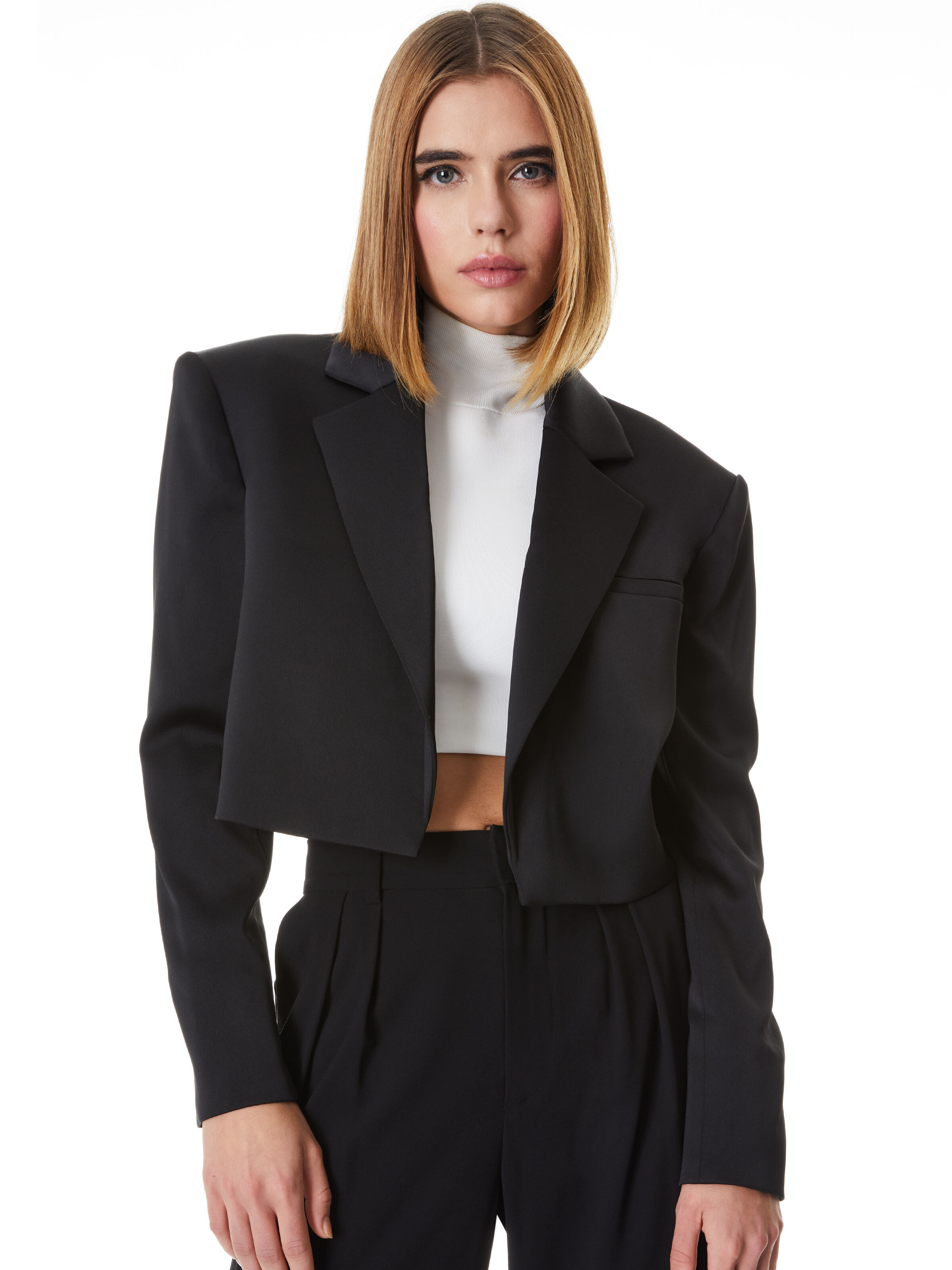 alice + olivia SHAN CROPPED BLAZER | Alice + Olivia