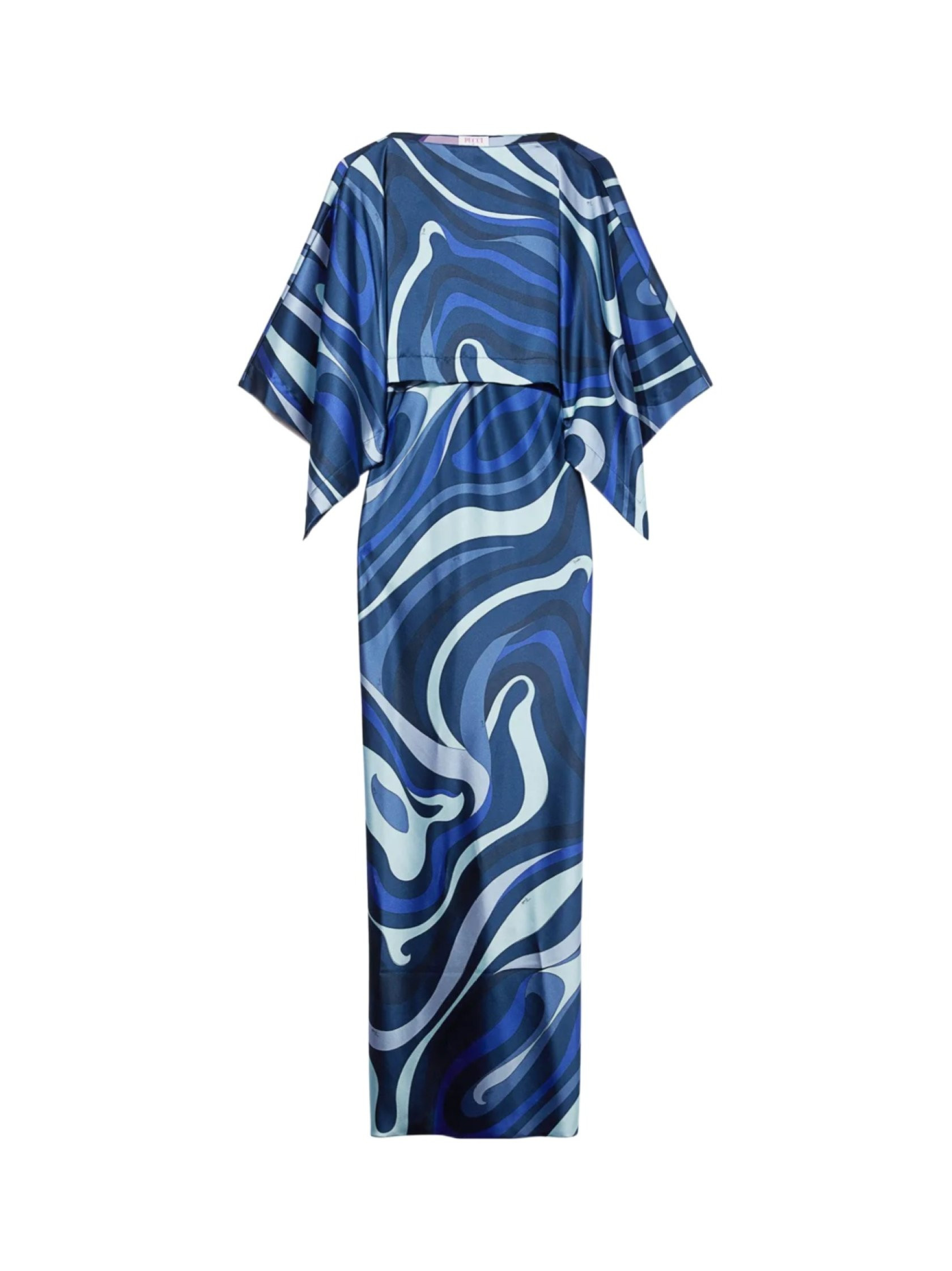 abstract-print satin slip dress | Senser US