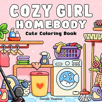 Cozy Girl Homebody: Cute Coloring Book for Adults and Teens, Bold & Easy Designs | With Simple Il... | Amazon (US)