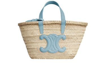 Teen Triomphe Celine classic panier in palm leaves and calfskin | 24S (APAC/EU)