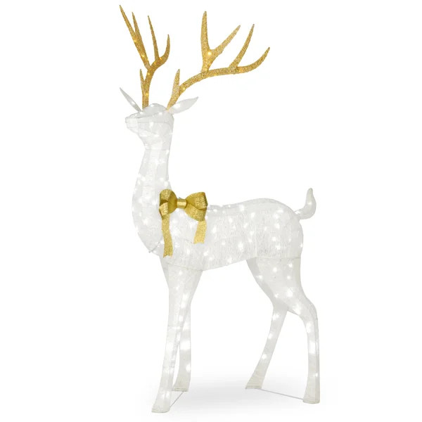 Pre-Lit Crystal Standing Buck Lighted Display | Wayfair North America