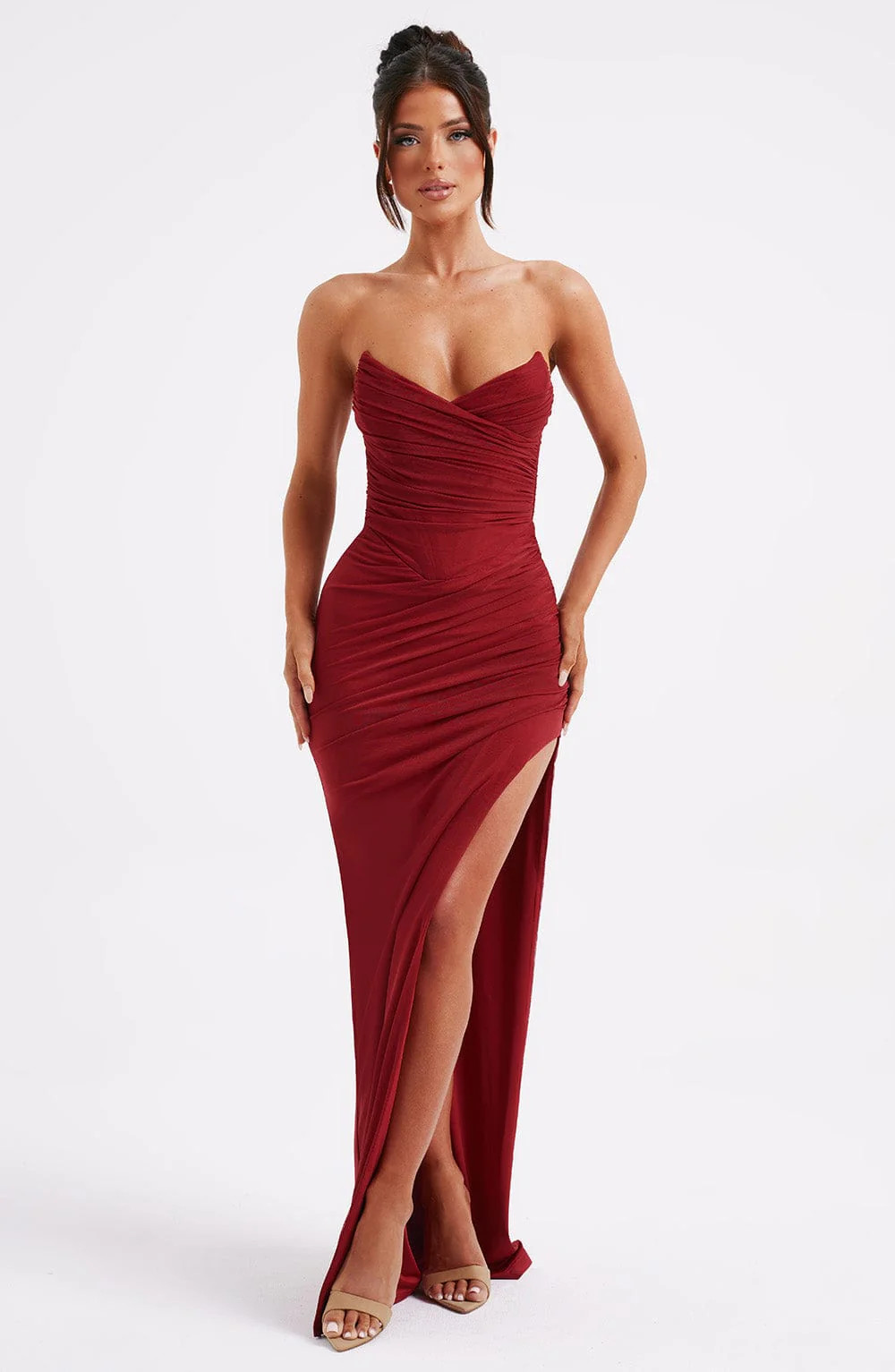 Giovanna Maxi Dress - Wine | Babyboo (global)