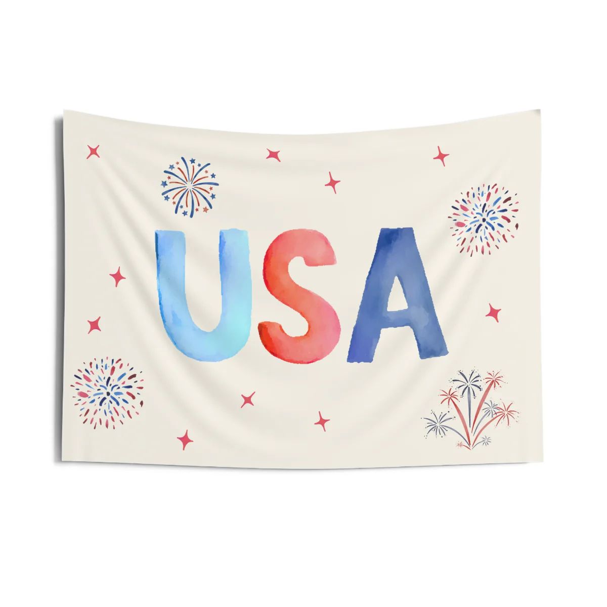 USA Patriotic Banner - Memorial Day and 4th of July Wall Decor and Backdrop | The Little Lemons Company