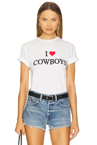DEPARTURE I Heart Cowboys Tee in White from Revolve.com | Revolve Clothing (Global)