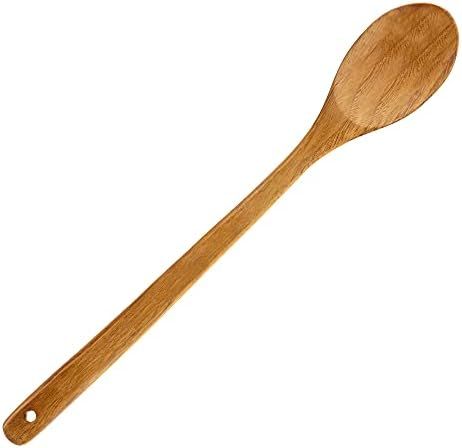 Long Handle Wooden Mixing Spoon, 16.5 inch Long Wooden Spoon Wood Soup Spoons for Cooking and Stirri | Amazon (US)