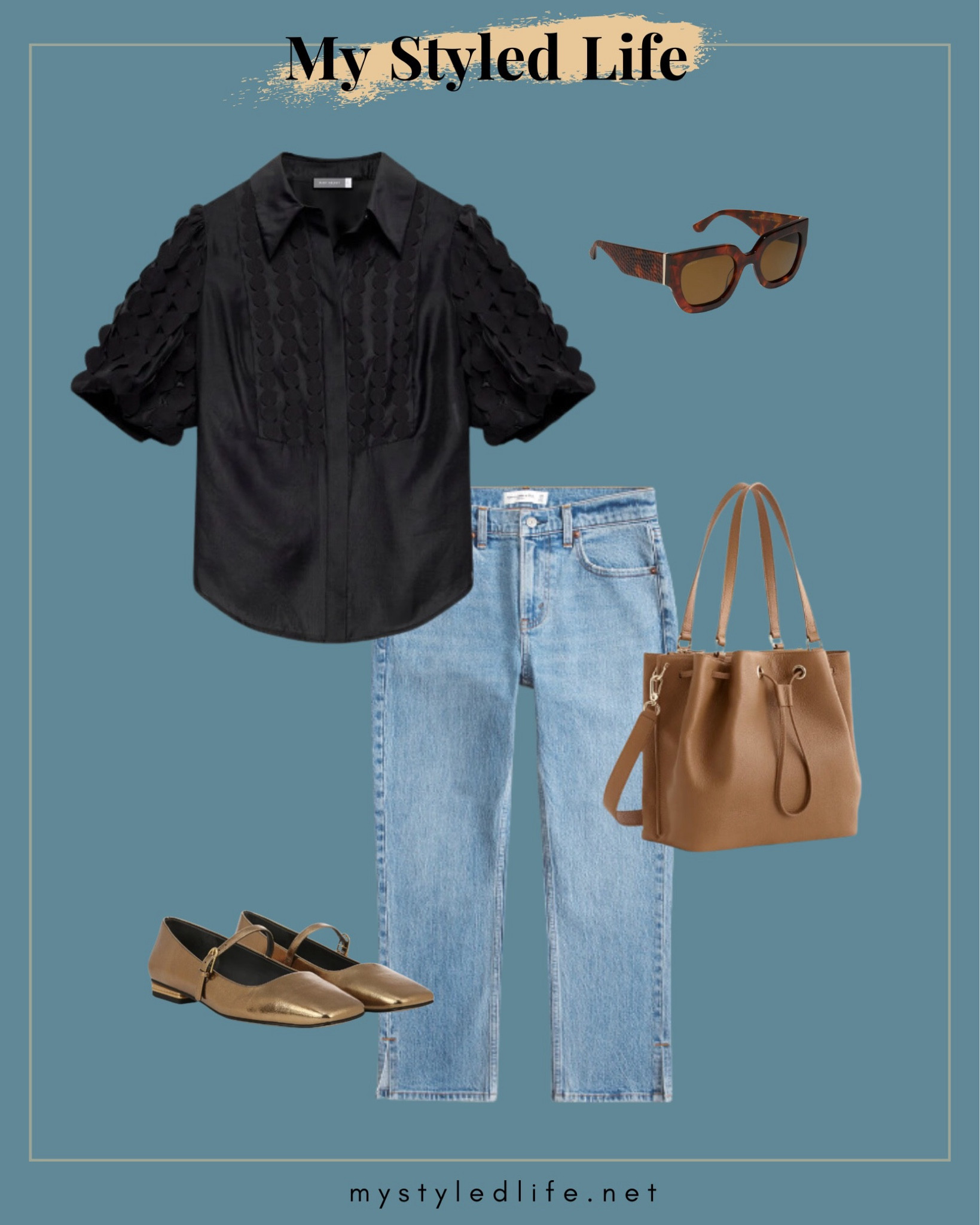 Trend: capri jeans. Making this look even more trendy with metallic Mary jeans, a ruffle front button-down and bucket bag.

#caprijeans

#LTKxMadewell #LTKOver40 #LTKStyleTip