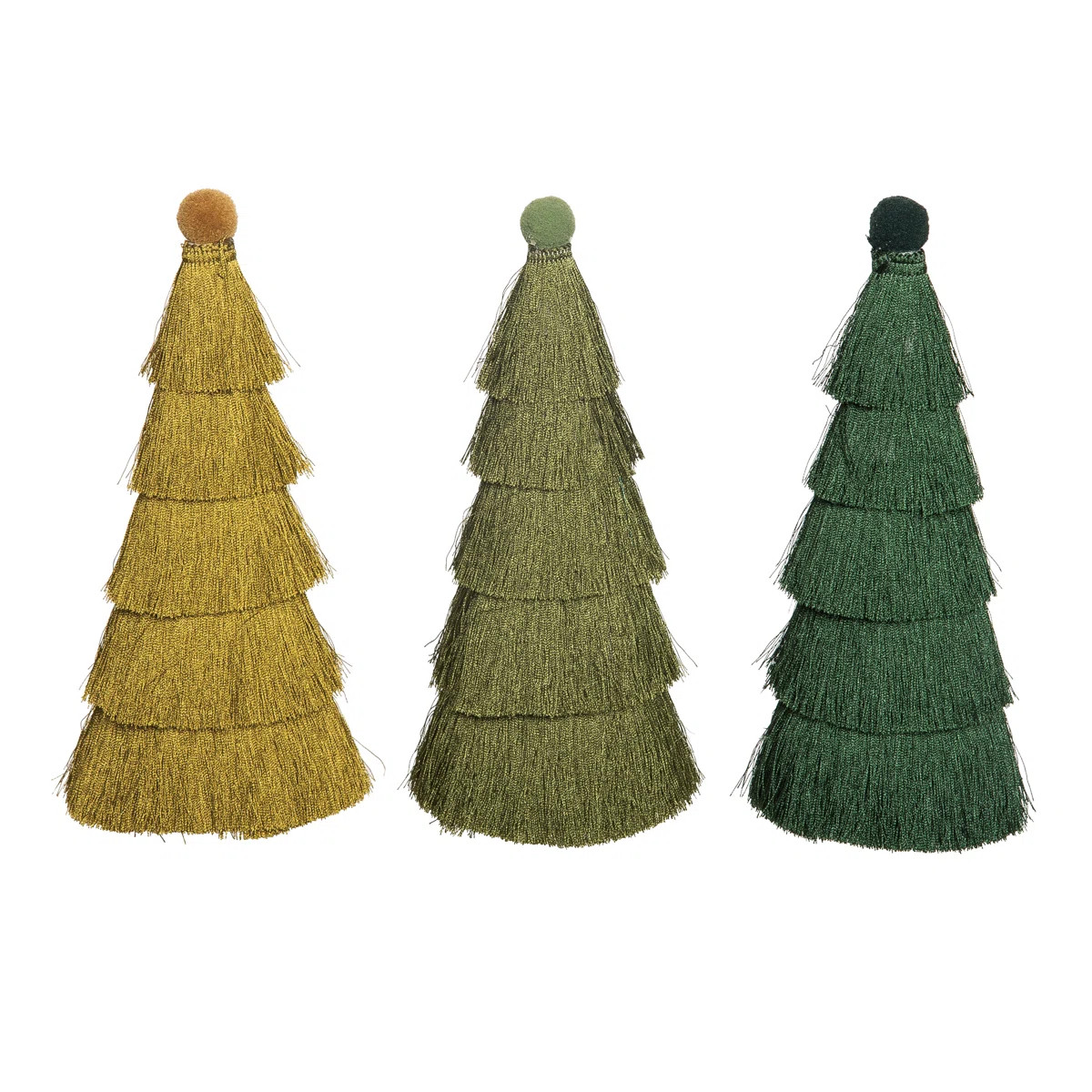 Christmas Small Rope Tassel Tree Set of 3 Christmas Home Decorations | Wayfair North America