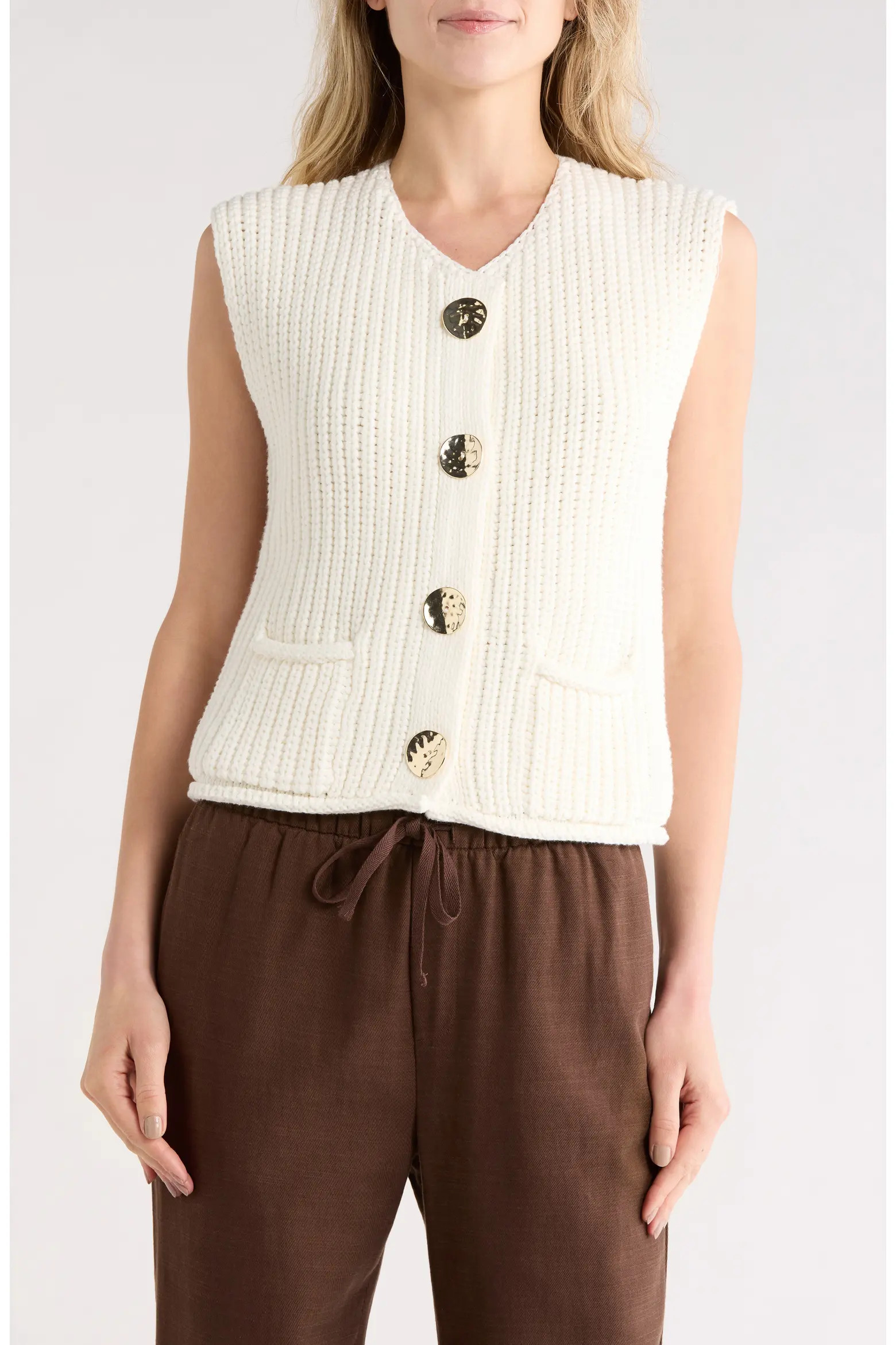 JASON WU Button Shaker Cardi Vest (Women) | Nordstromrack | Nordstrom Rack