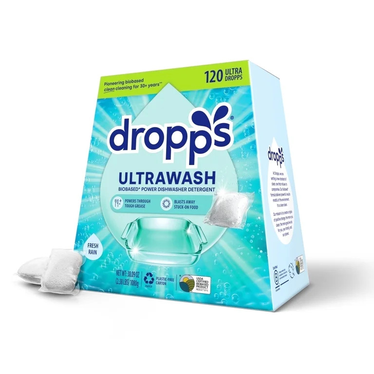 Dropps Dishwasher UltraWash Detergent Pods, Biobased, Unscented, 120 Ct | Walmart (US)