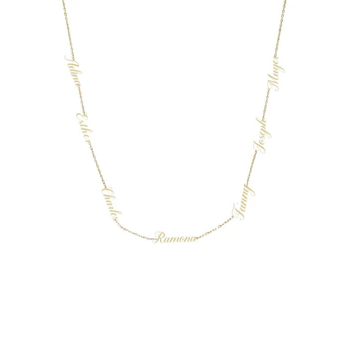 Solid Script Nameplate Necklace | Adina Eden