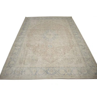 One-of-a-Kind Atlantis Hand-Knotted 1950s 9'8" x 13'2" Wool Area Rug in Red/Blue | Wayfair North America