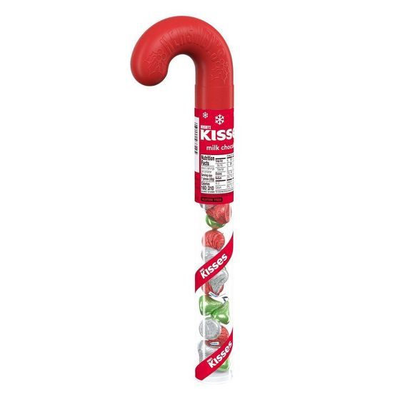 Hershey's Holiday Milk Chocolate Kisses Cane - 2.24oz | Target