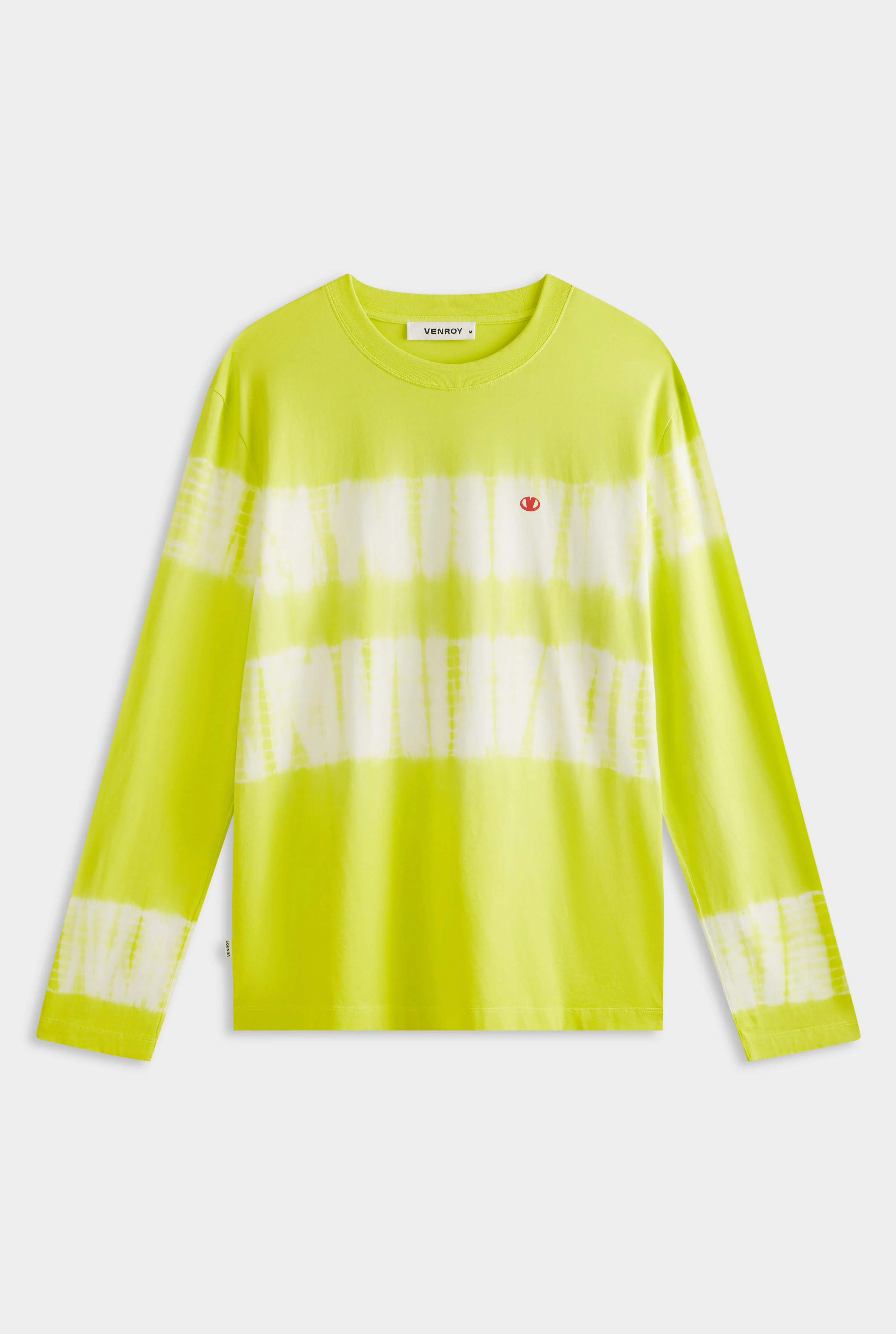 Womens Long Sleeve Tie Dye Tee in Chartreuse Tie Dye | Venroy | Venroy AU
