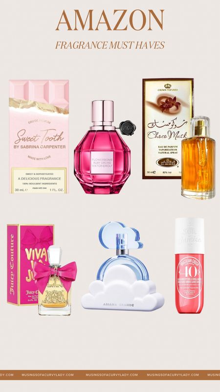 Shop my favorite fragrances on Amazon✨

ariana grande, sabrina carpenter, viva la juicy, orchid, chocolate, perfume, parfum, scents, body mist, fragrance notes

#LTKstyletip #LTKbeauty #LTKfindsunder100