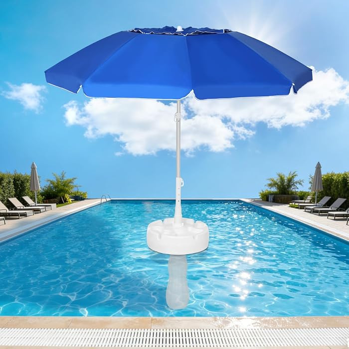 7ft Floating Umbrella for Inside of Sun UV Protection Outdoor Umbrella with Base, Portable Floati... | Amazon (US)