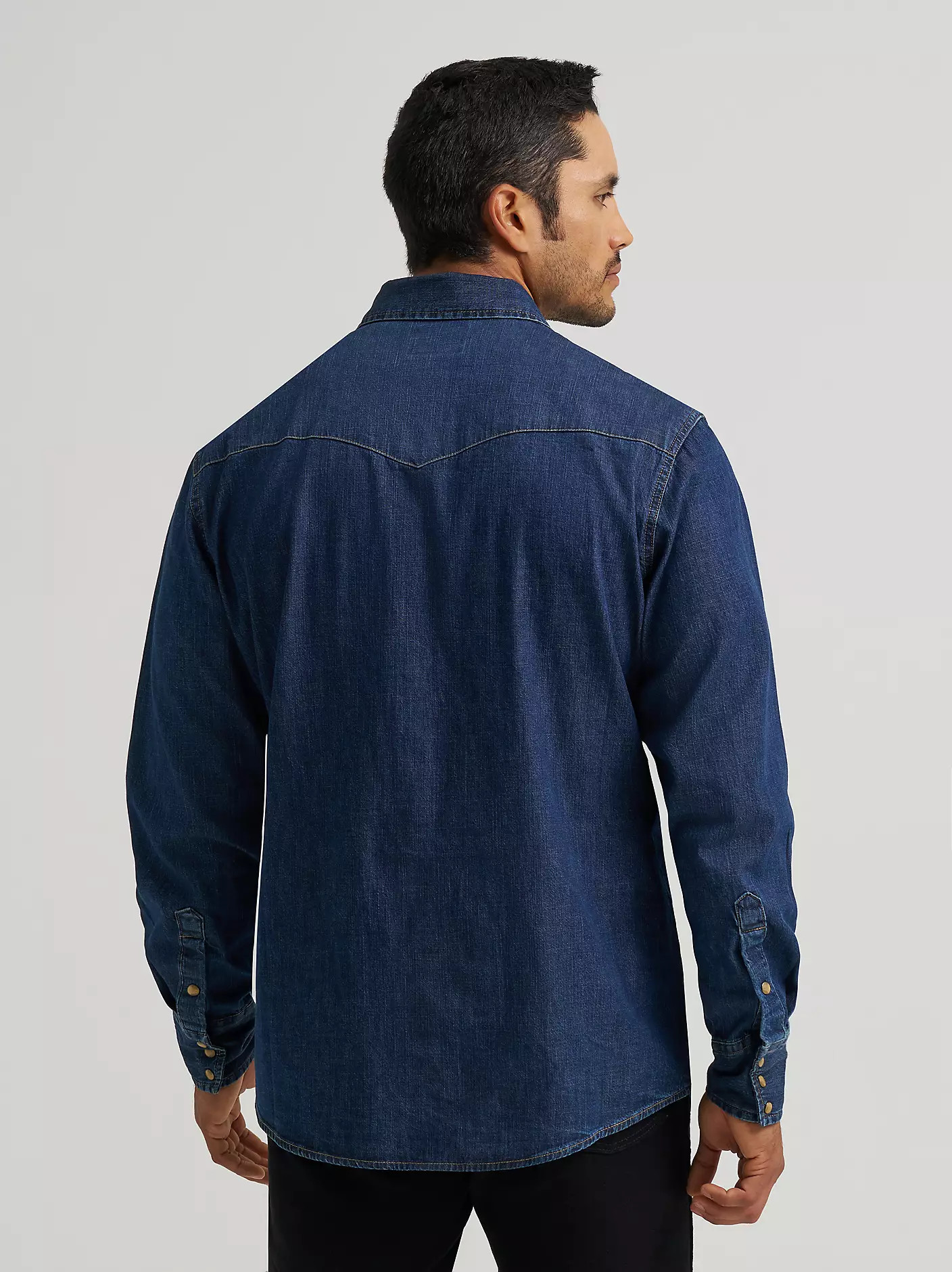 Men's Wrangler® Classic Denim Western Snap Shirt | Wrangler
