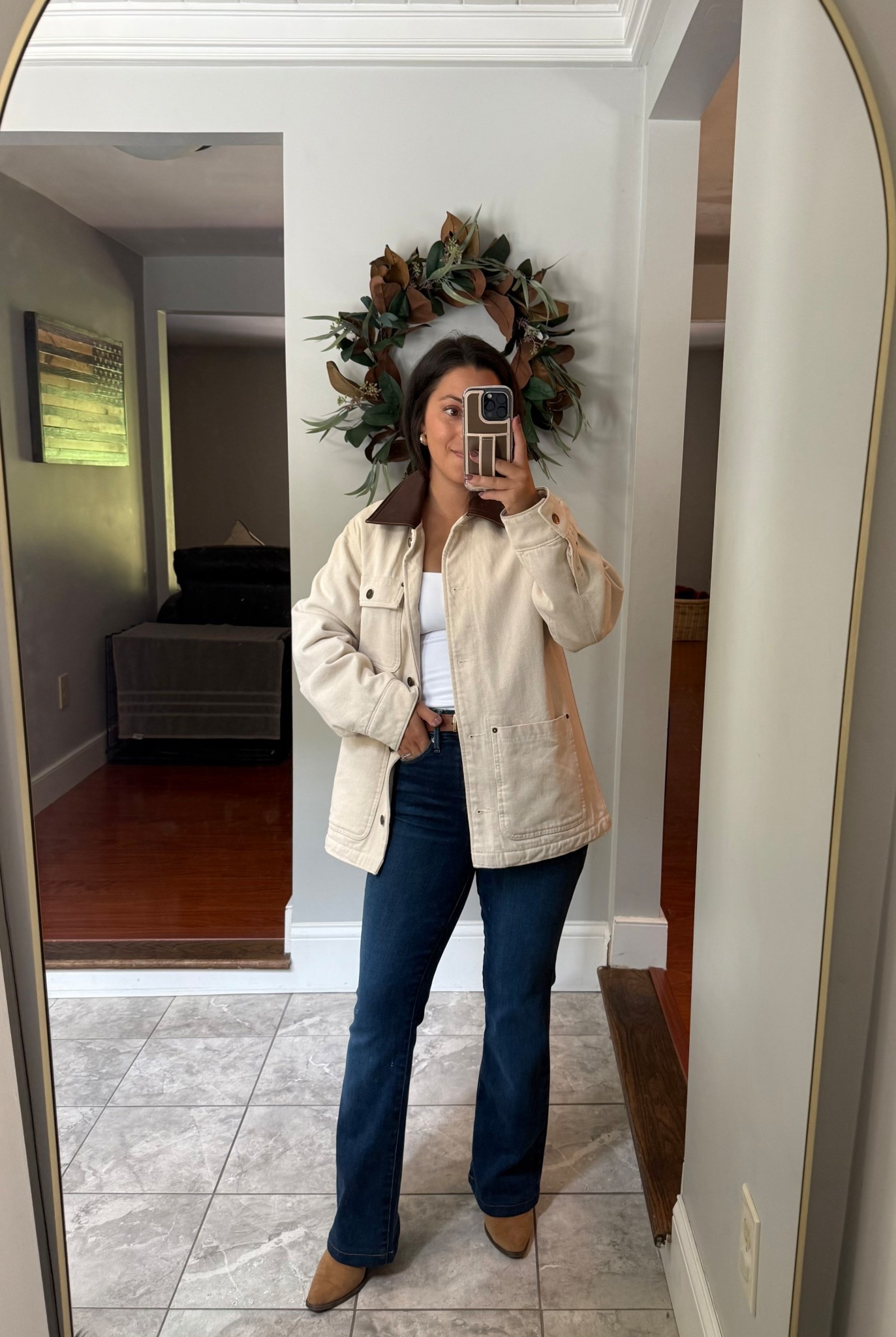 Size xs barn jacket, on sale! One of my favorite jackets over the past year!

Casual outfit, fall jackets, coats, barn jacket, twill jacket, workwear jacket, petite, mom outfit 

#LTKSaleAlert #LTKSeasonal #LTKPetite