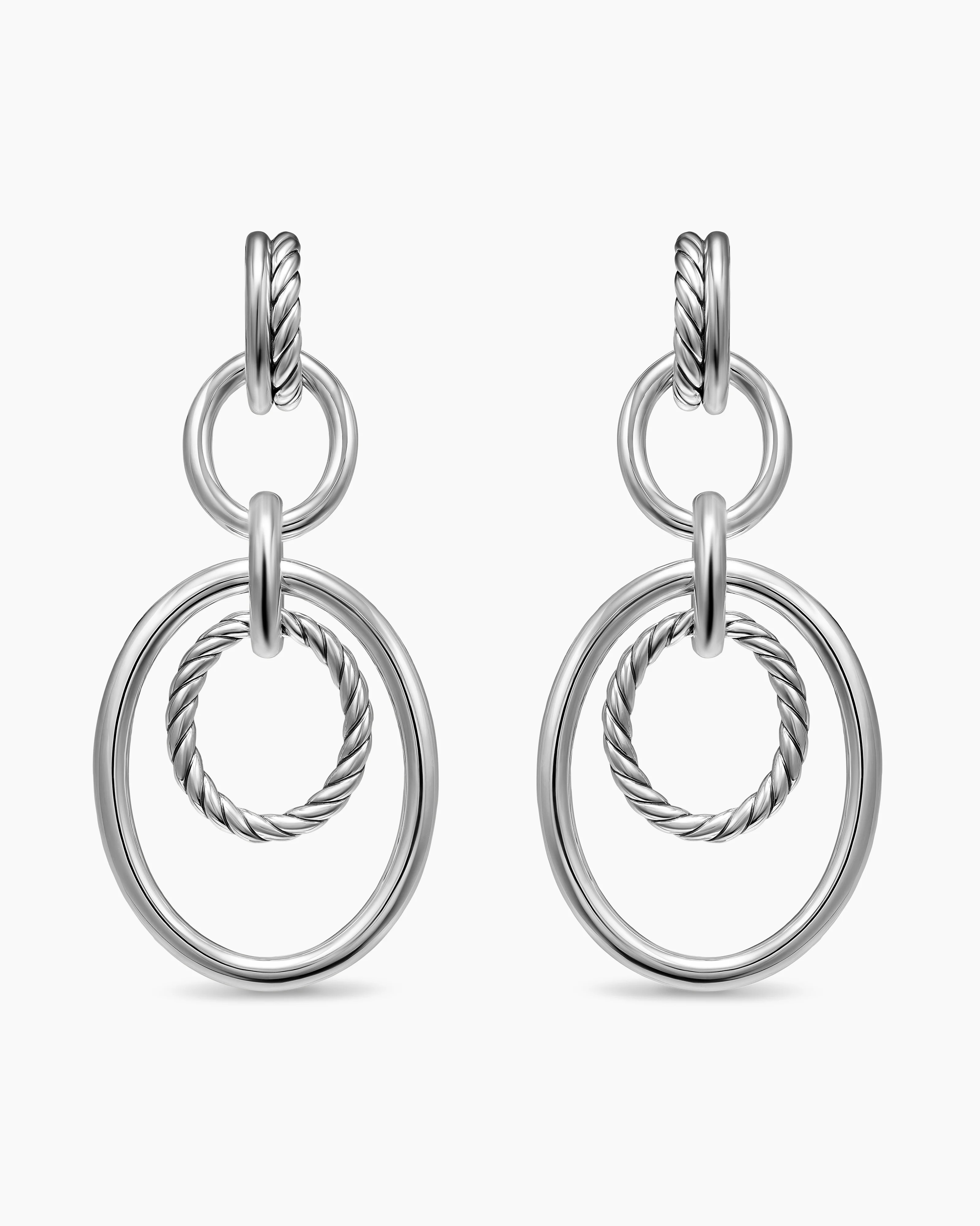 David Yurman | DY Mercer® Mobile Drop Earrings in Sterling Silver, 65.7mm | David Yurman