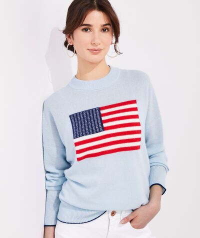 Seaspun Lightweight Cashmere Flag Sweater | vineyard vines